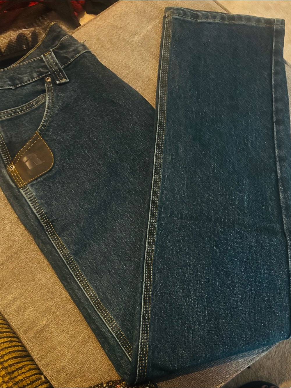 Wrangler Dark Blue Straight-Leg Men’s Jeans
